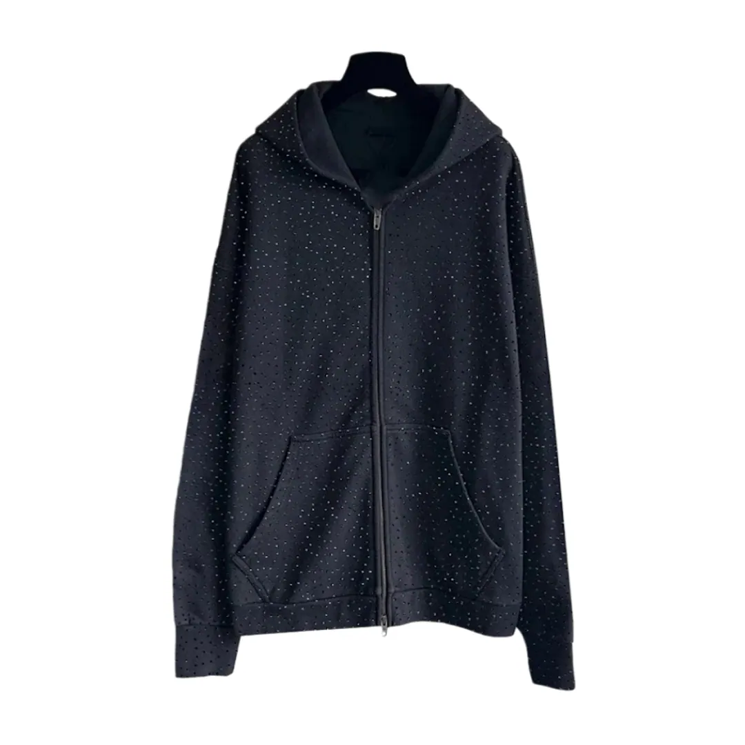 Balenciaga Rhinestone Hoodie Black