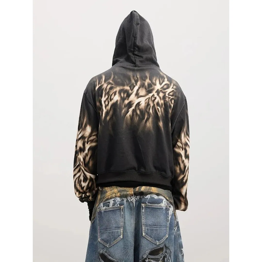 DND4DES leopard embroidery zip-up