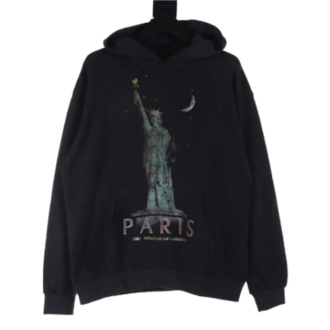 Balenciaga Paris Liberty Distressed Hoodie