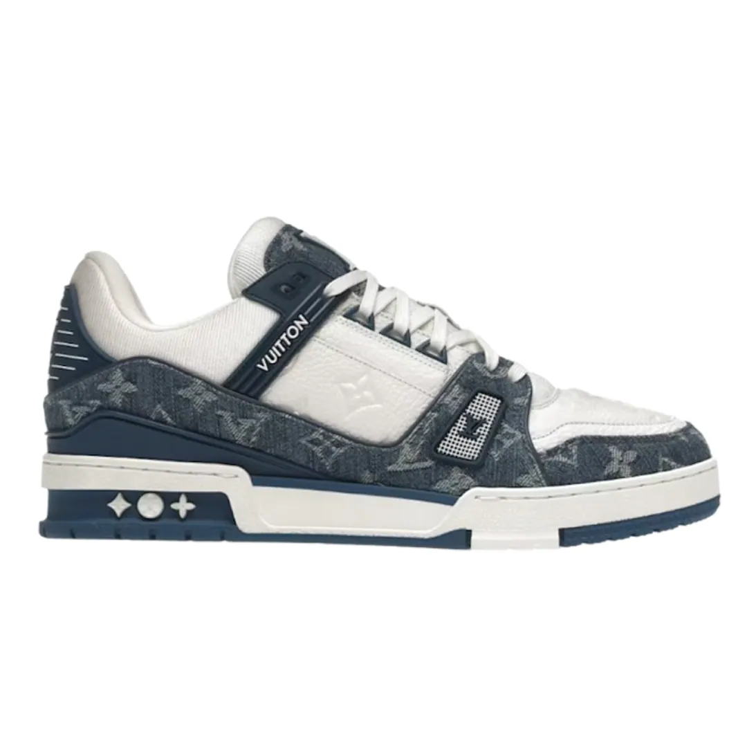Louis Vuitton Trainer Monogram Denim White Blue
