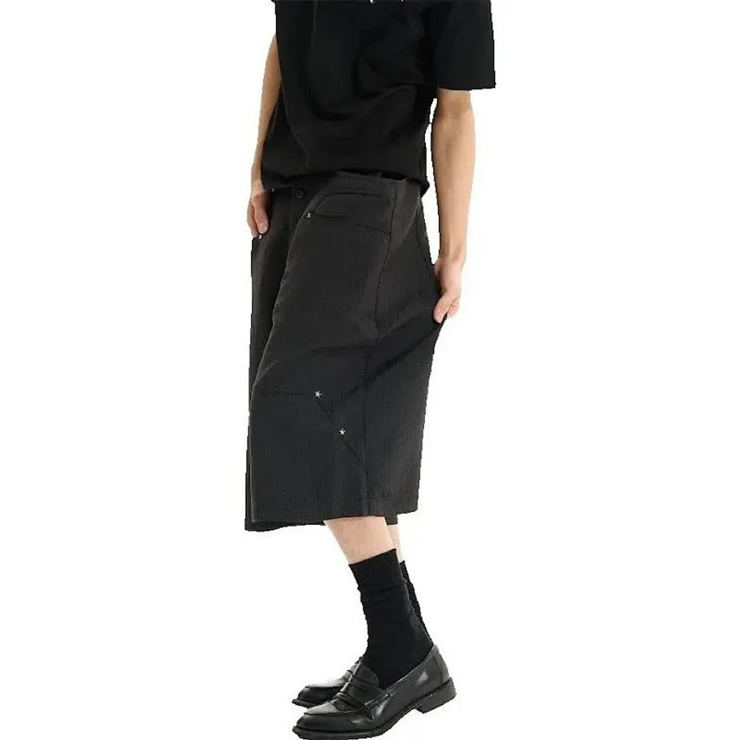 Wanna Lab Double waisted Jacquard shorts