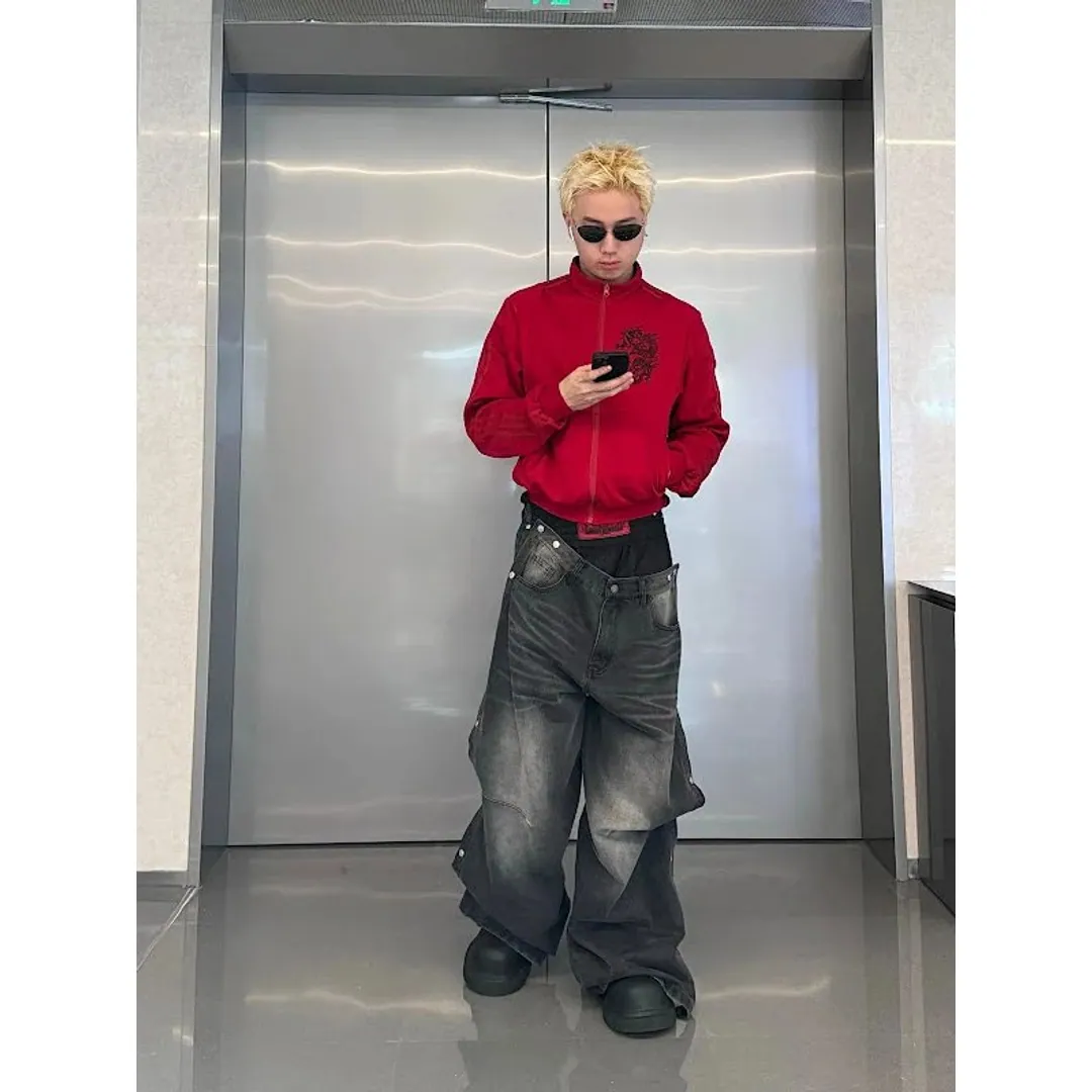 Rye Chasin Deconstructed double waist denim
