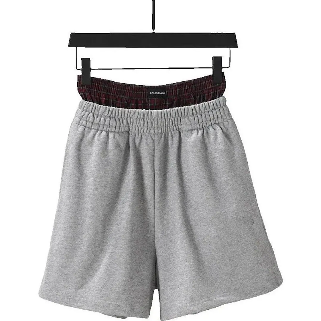 Balenciaga Shorts with Underwear ( Grey-Red )