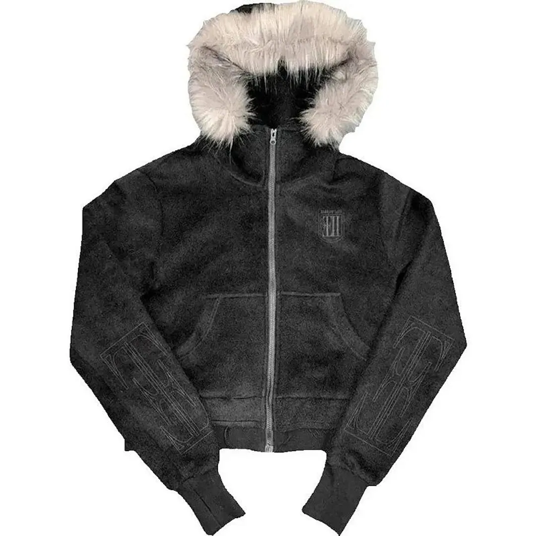 No E Mosen ""Cross Coffin"" fur zip-up