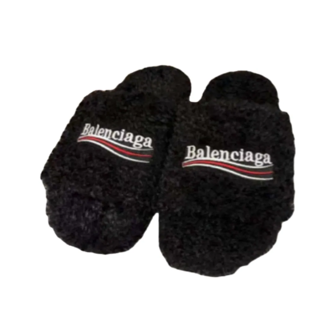 Balenciaga Fur Slides