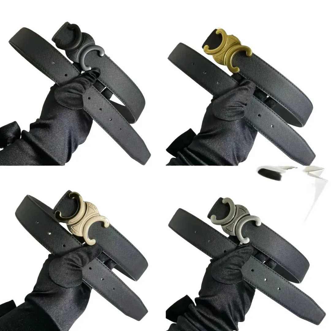 Celine Triomphe Buckle Leather Belt
