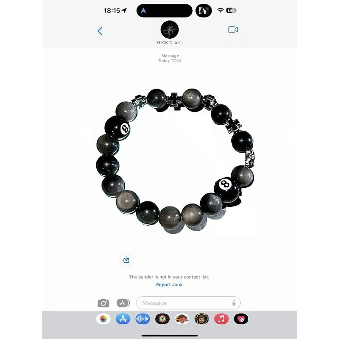 KLICKCLAK 8 BALL PEARL BRACELET