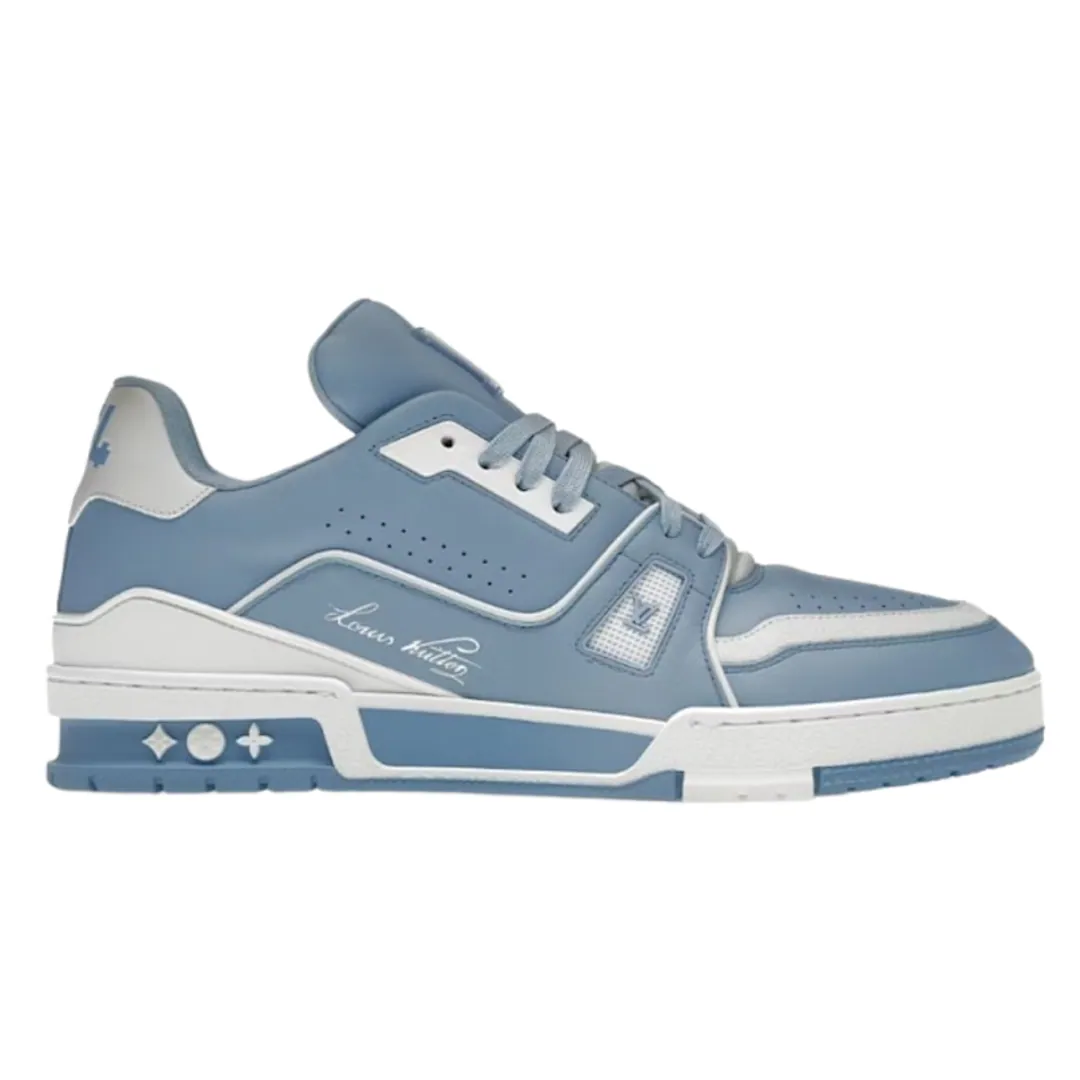 Louis Vuitton Trainer Signature Light Blue White