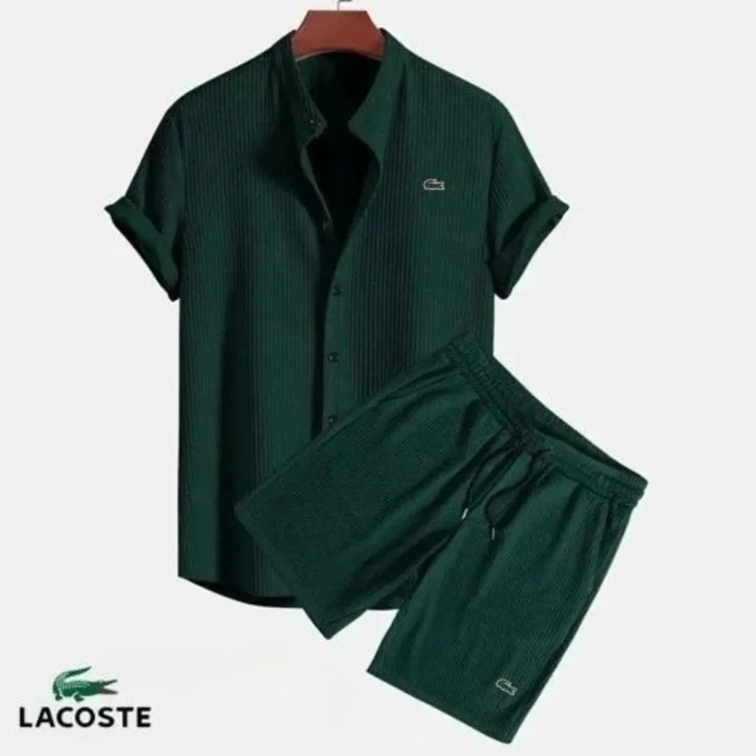 Lacoste Short Sleeve Shirt & Shorts Two-piece Set