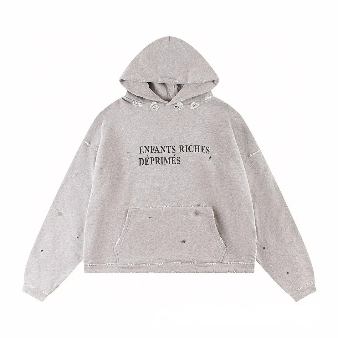 Enfants Riches Déprimés Distressed Logo Hoodie