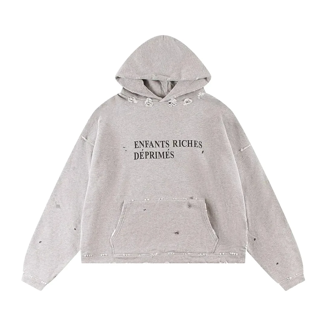 Enfants Riches Déprimés Distressed Logo Hoodie
