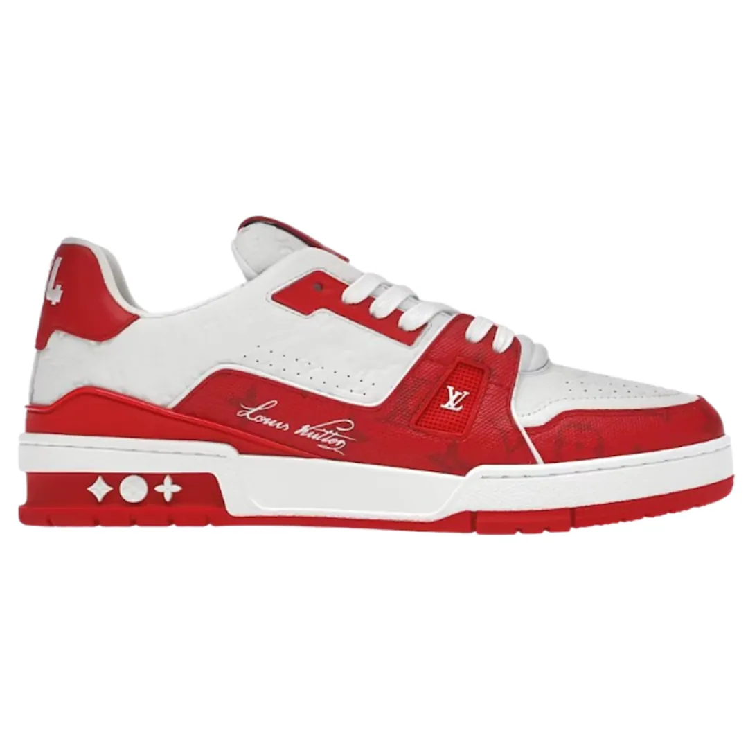 Louis Vuitton Trainer Signature Red White