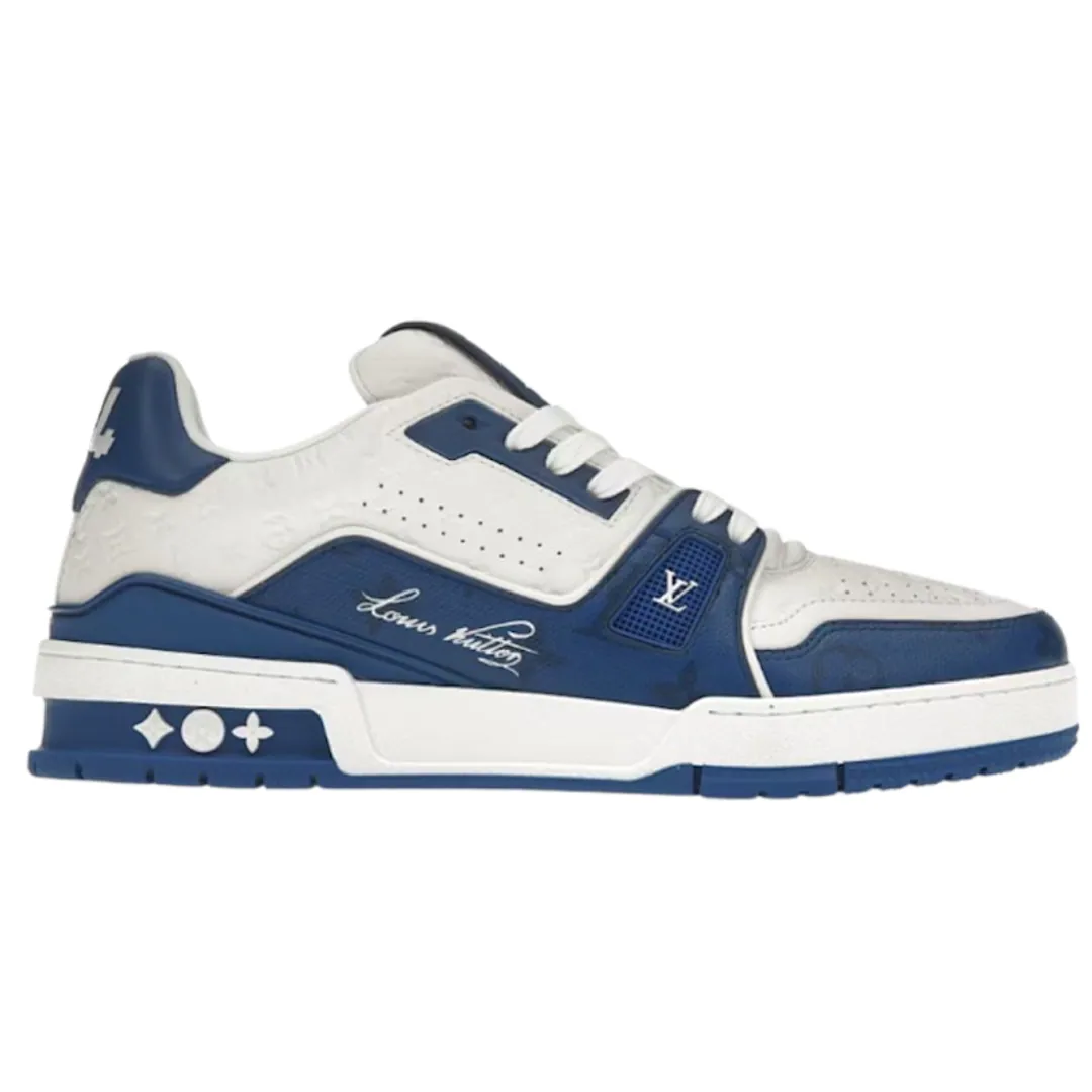 Louis Vuitton Trainer Signature Blue White