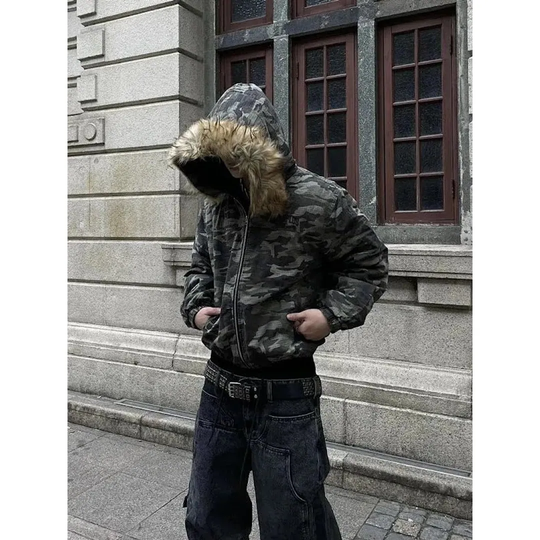 Dark Fog camo racer zip-up
