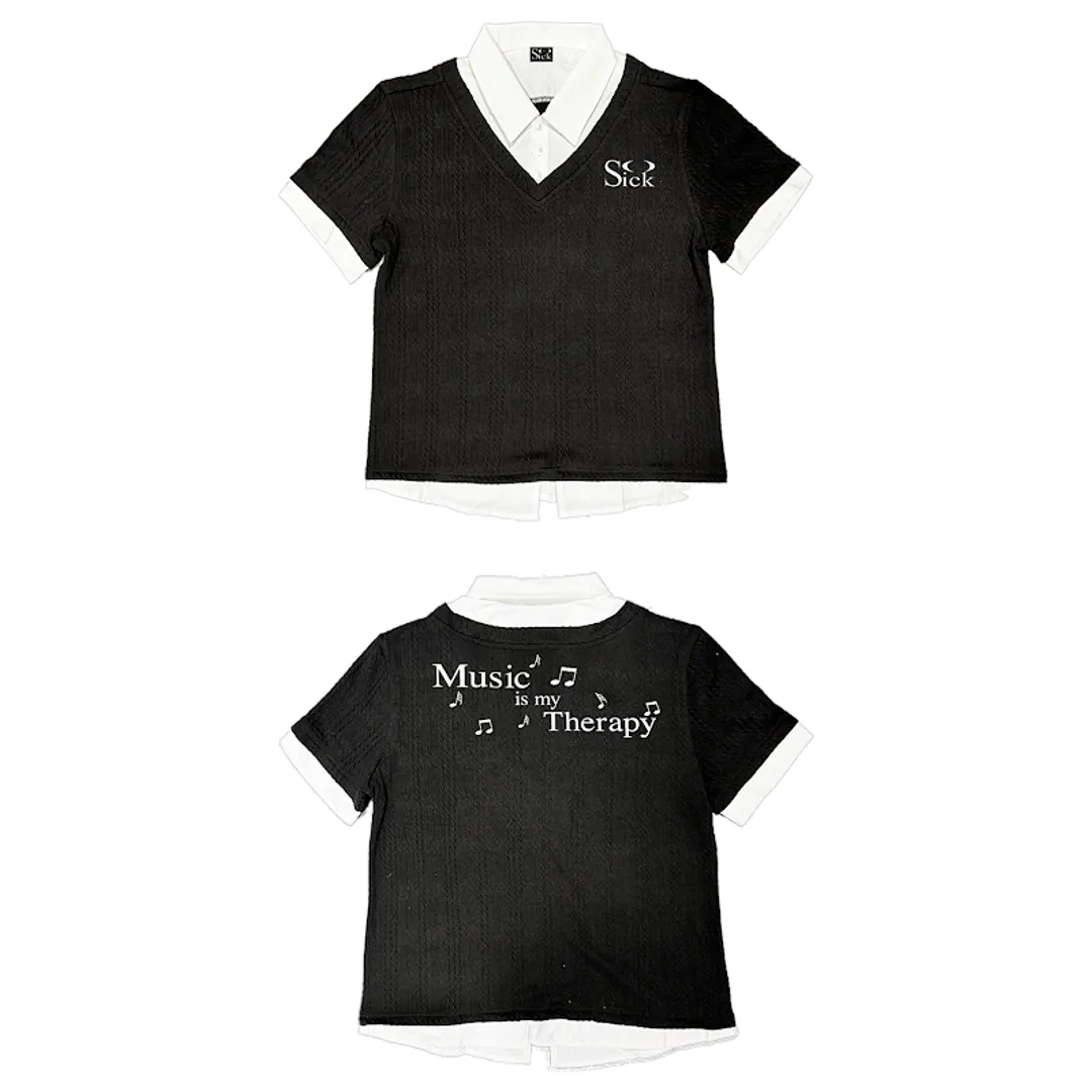 So Sick Music Therapy Two-Piece short sleeve polo shirt