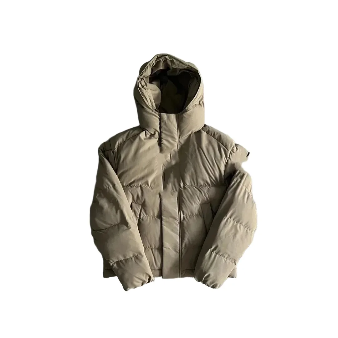 Hooded short down jacket