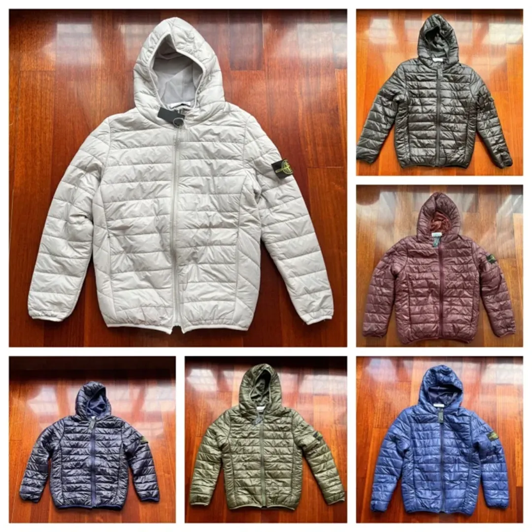 Stone Island lightweight hooded puffer jacket
