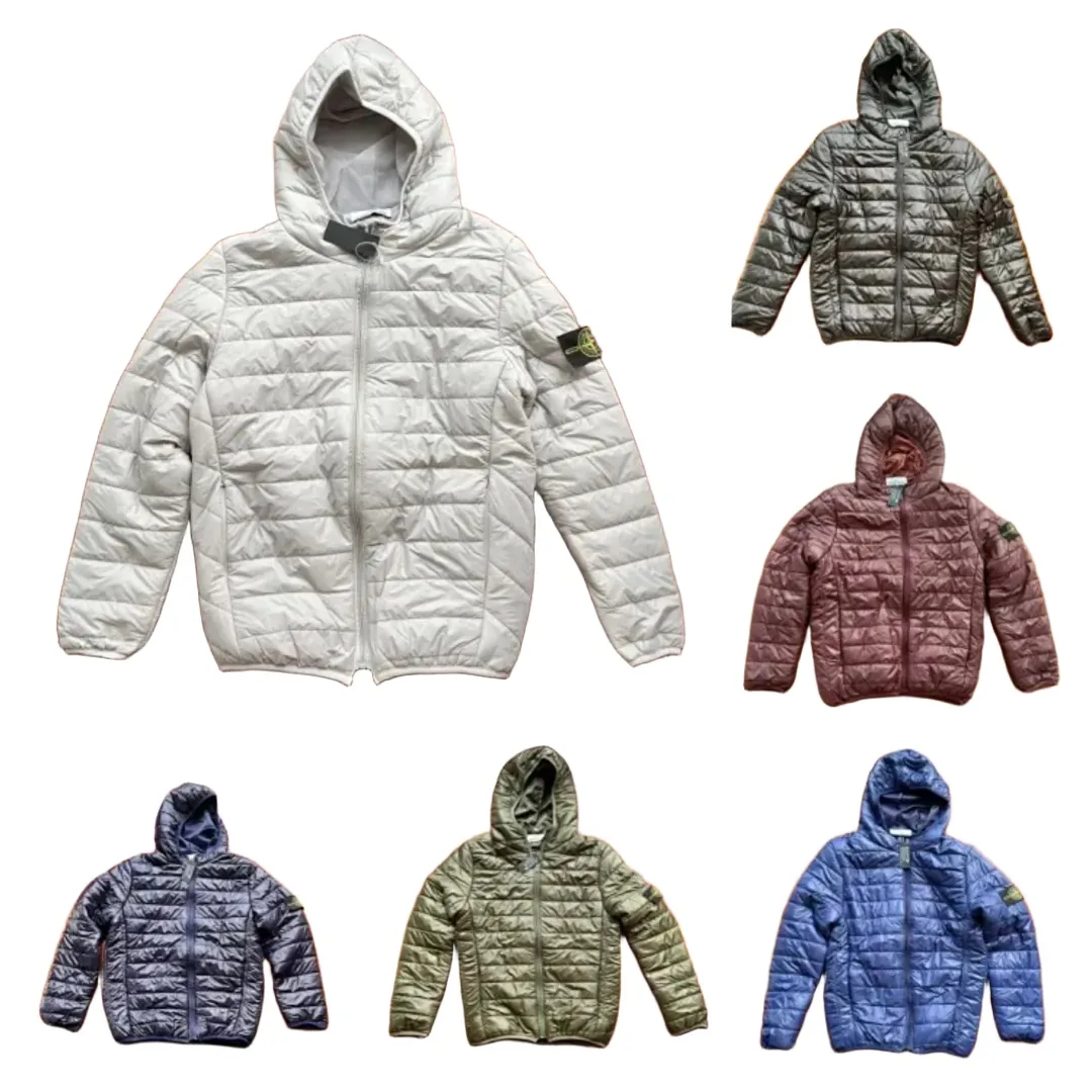 Stone Island lightweight hooded puffer jacket