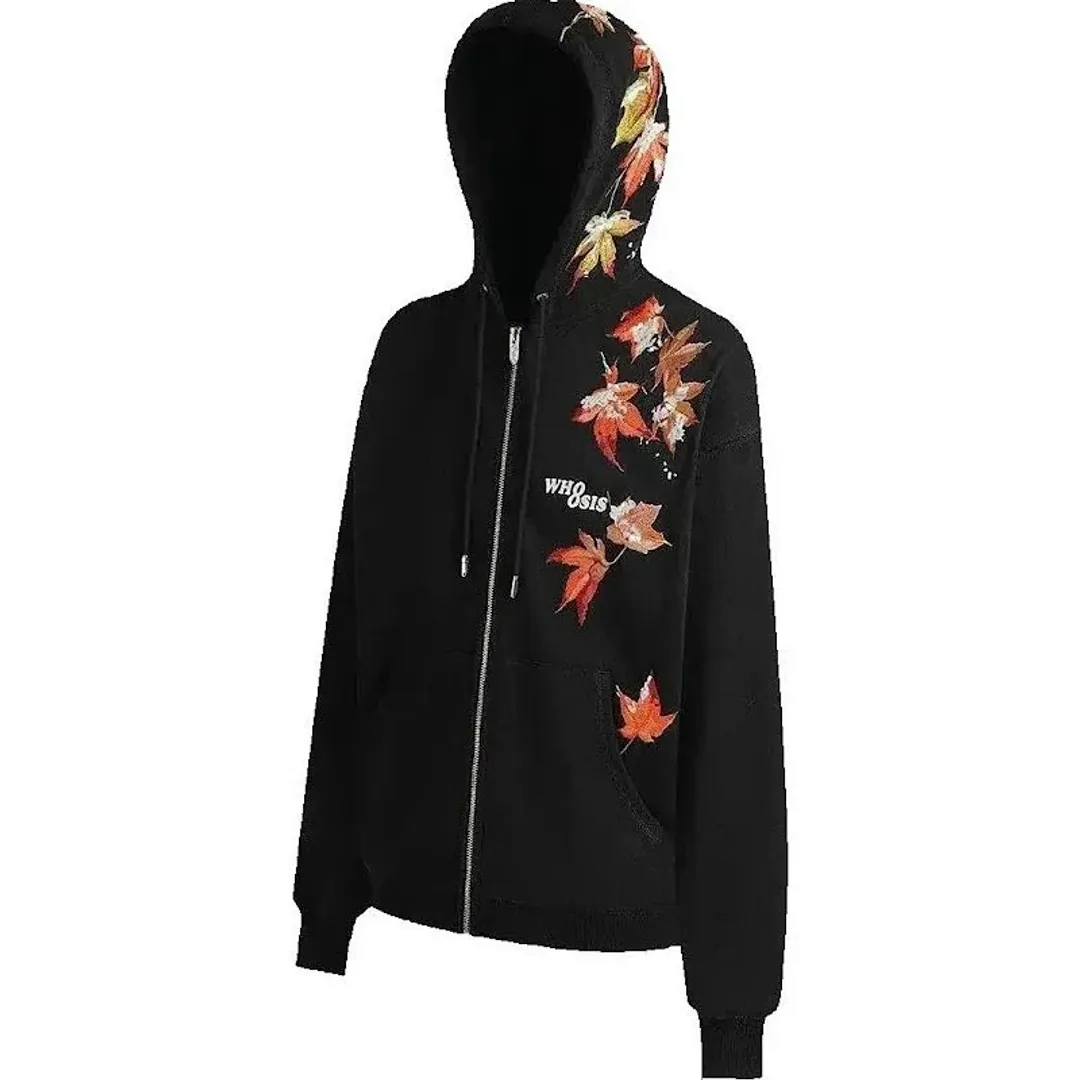 Whoosis embroiedered zip-up