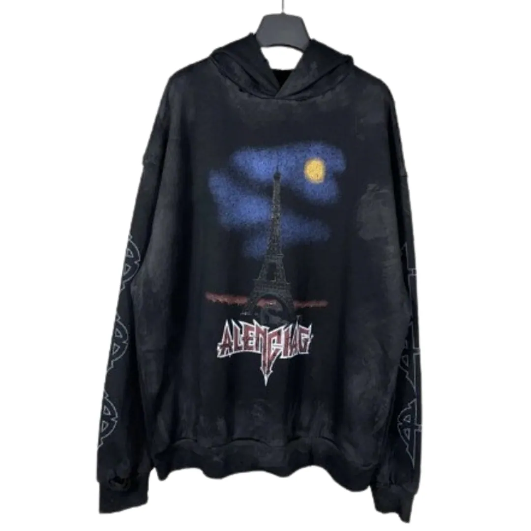 Balenciaga Paris Moon Cotton Hoodie