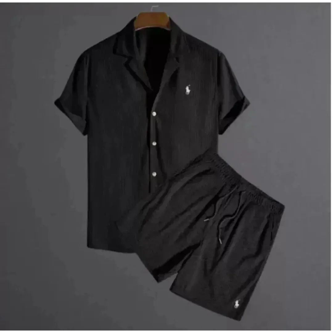Polo Pony Logo Short Sleeve Shirt & Shorts Set