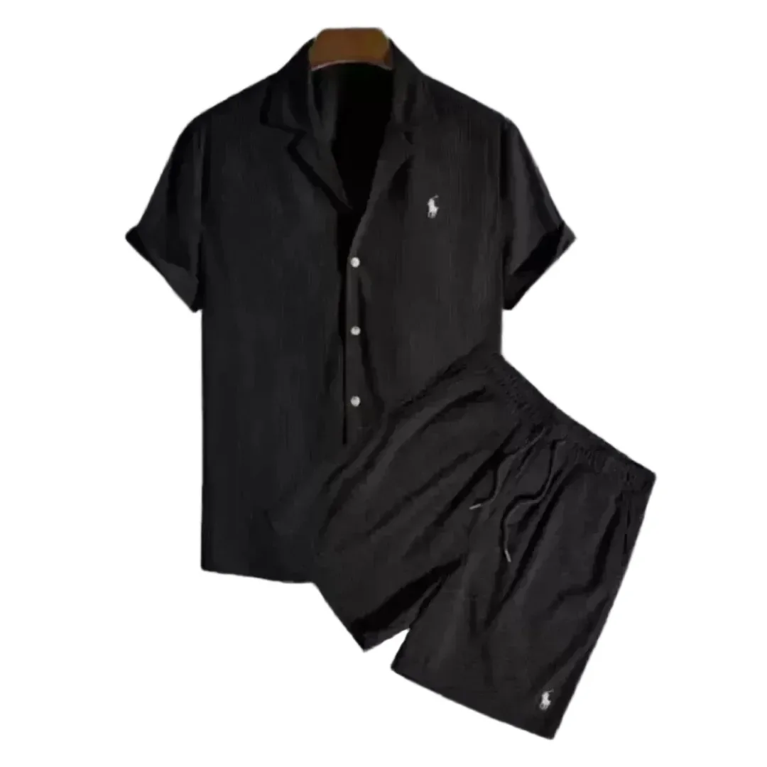 Polo Pony Logo Short Sleeve Shirt & Shorts Set
