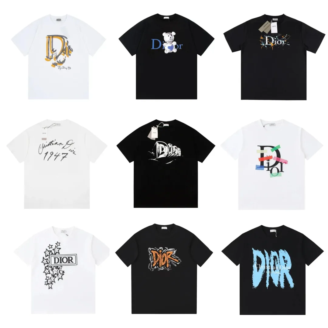 Dior Graffiti Printed Short Sleeve T-shirt Collection