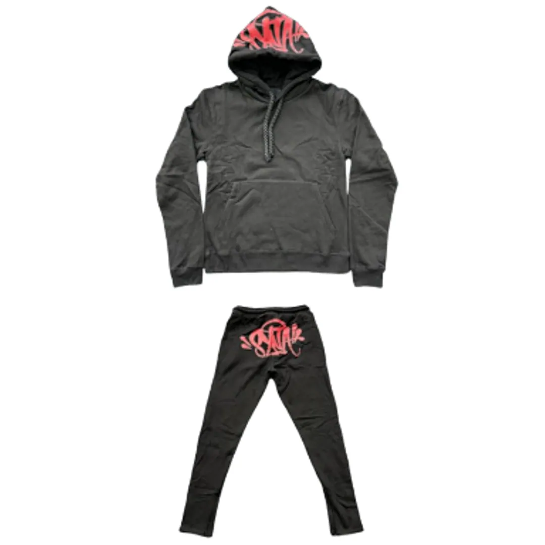 Syna Tracksuit Black-Red