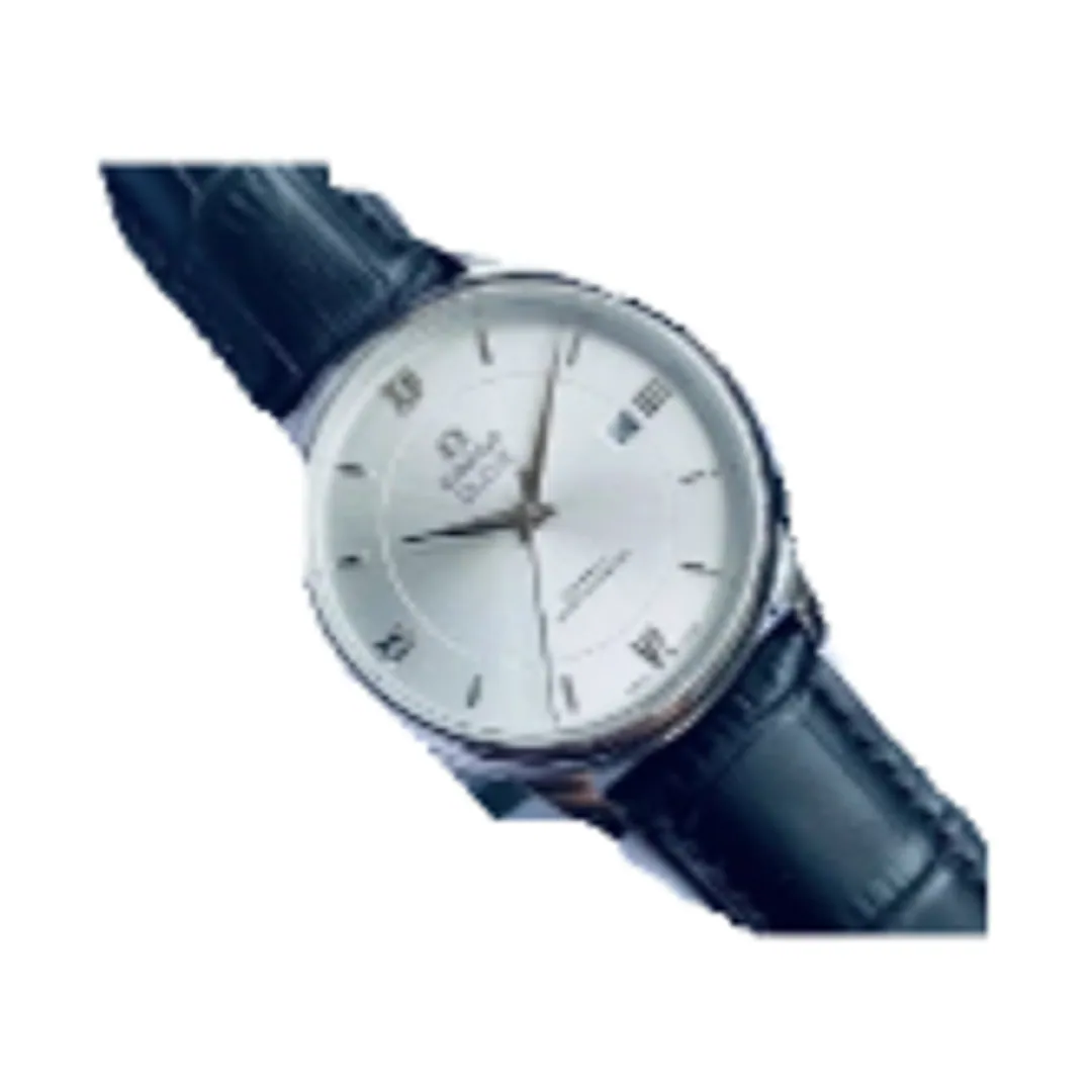 Omega Watch De Ville Leather Strap Black