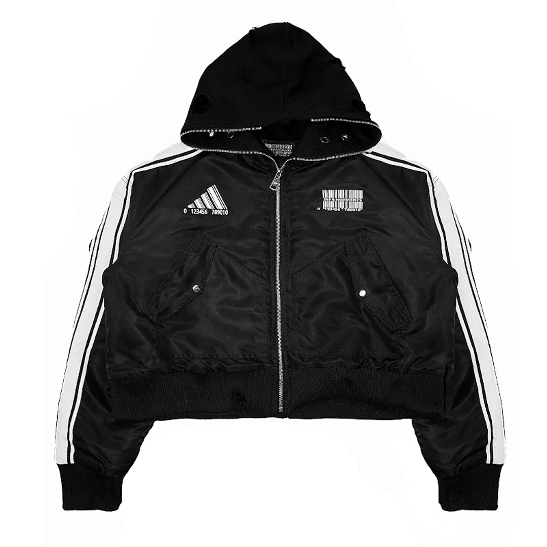 INFRINGEMENTS Parody RO zipper barcode jacket