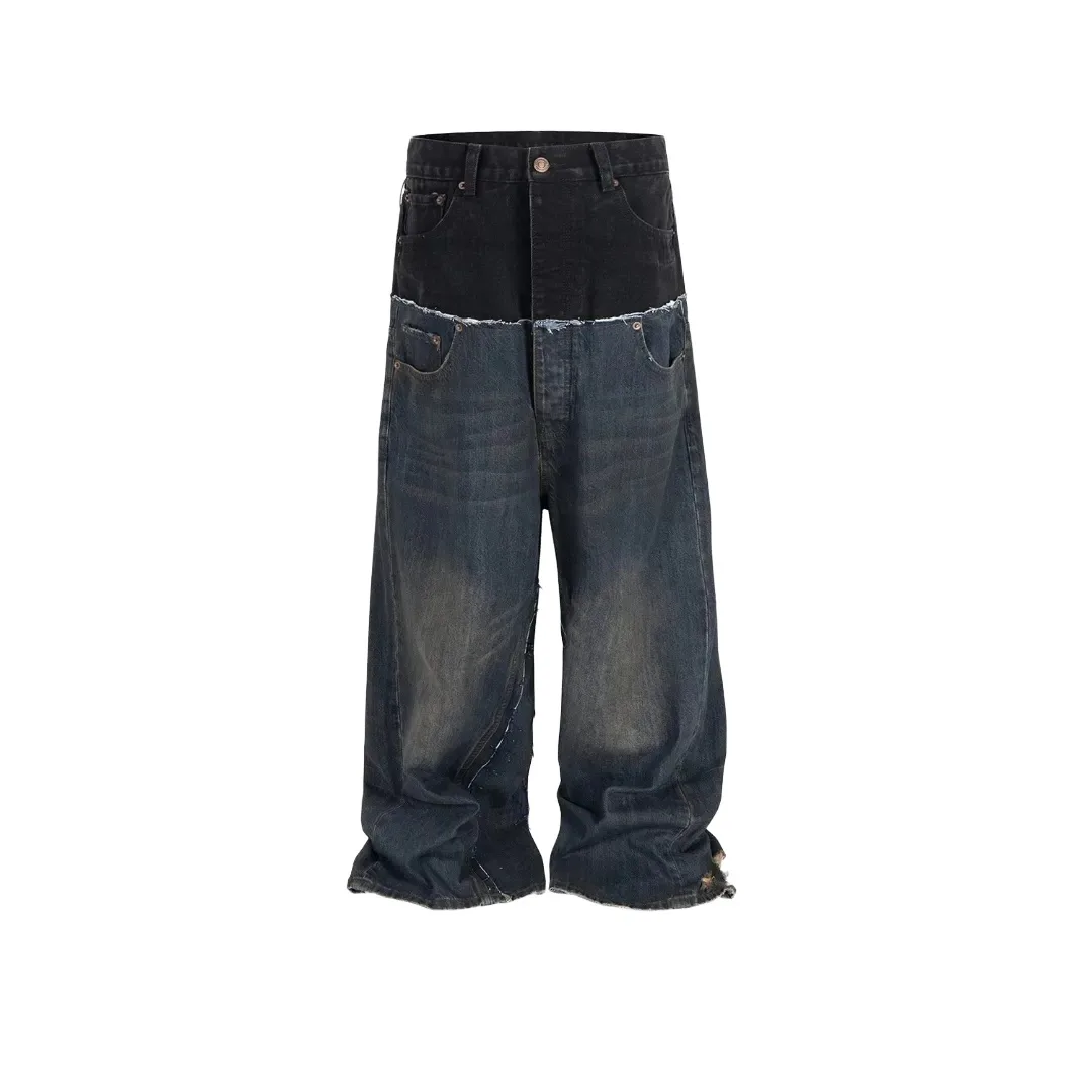 Vetements Patchwork Wide Leg Jeans