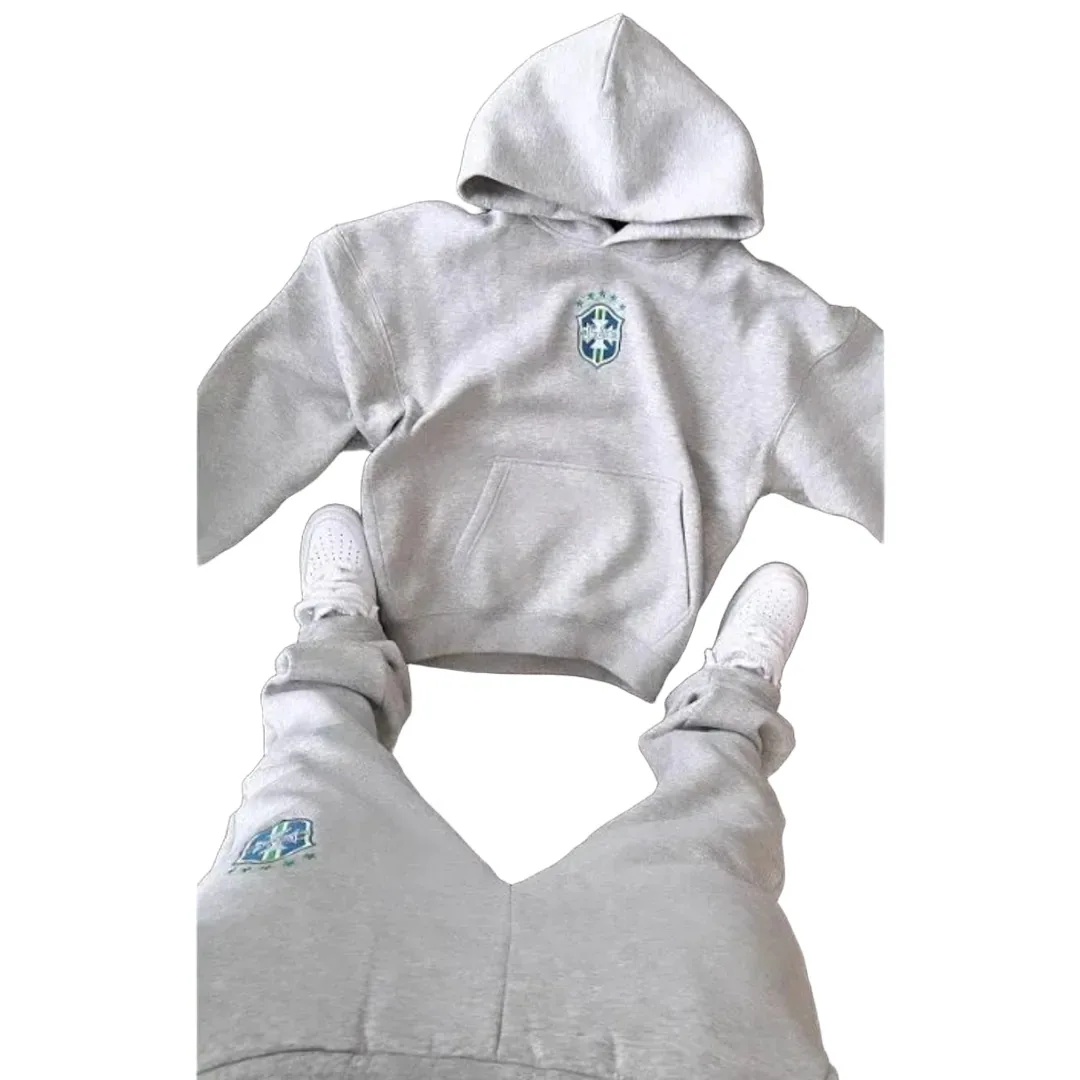 Brazil Jerscy CBF Logo Hoodie Set