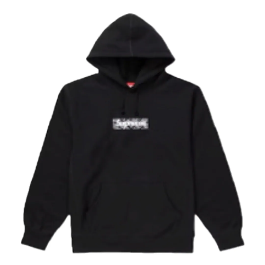 Supreme Black Bandana Box Logo Hoodie