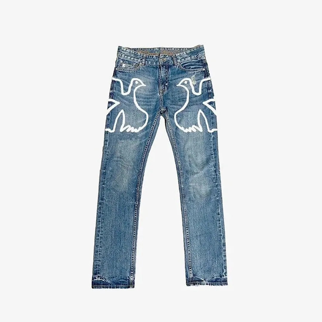 Vinkid peace pigeon denim