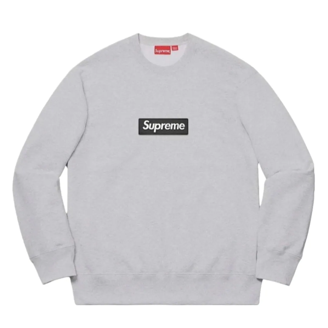 Supreme Grey Box Logo Crewneck