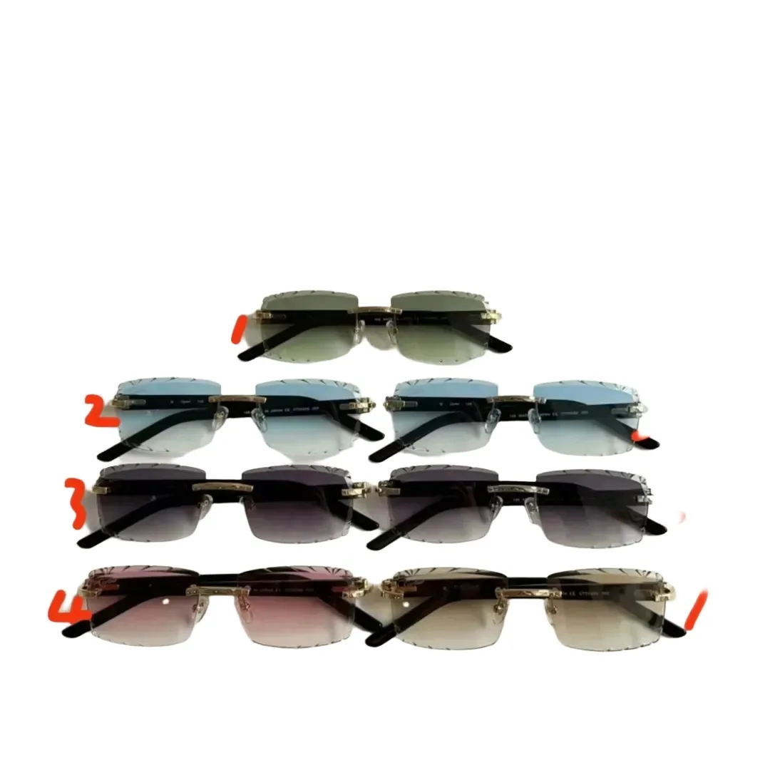 Diamond rimless sunglasses