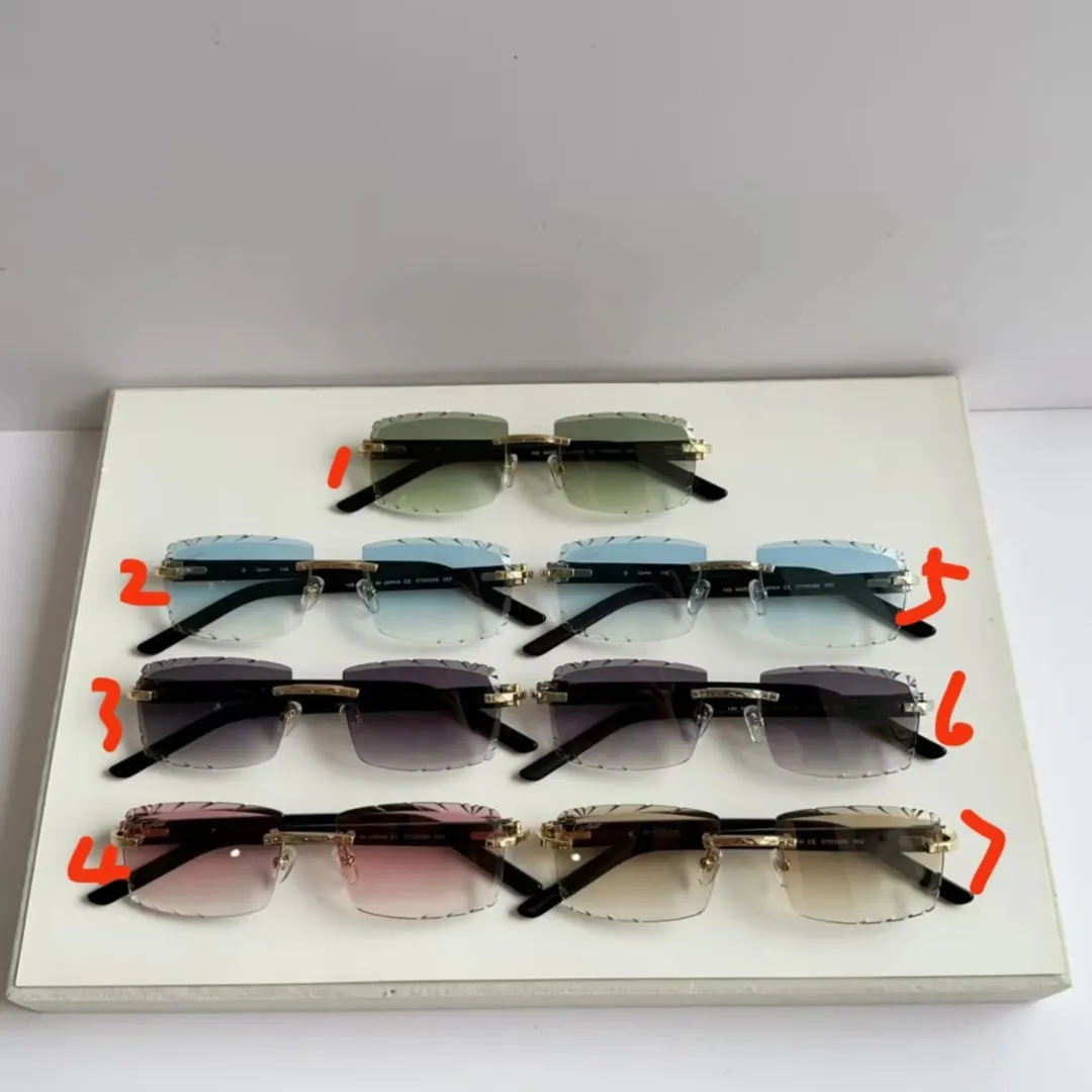 Diamond rimless sunglasses