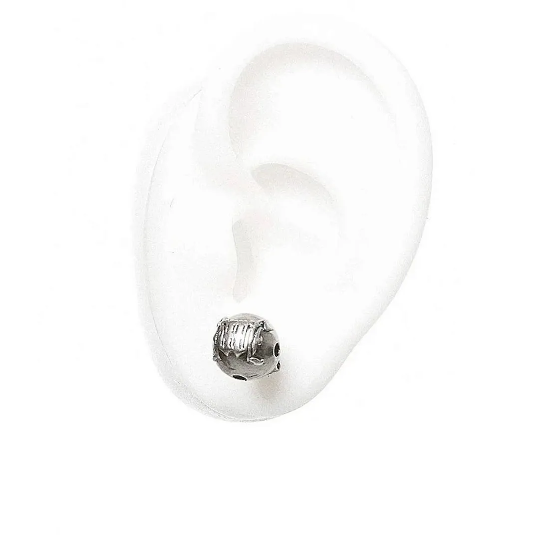 Iiimiii Residual Net I Series Dark Residual Piece Patchwork Ear Studs
