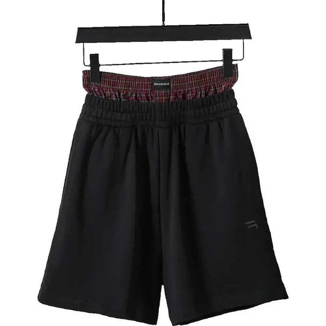 Balenciaga Shorts with Underwear ( Black-Red )