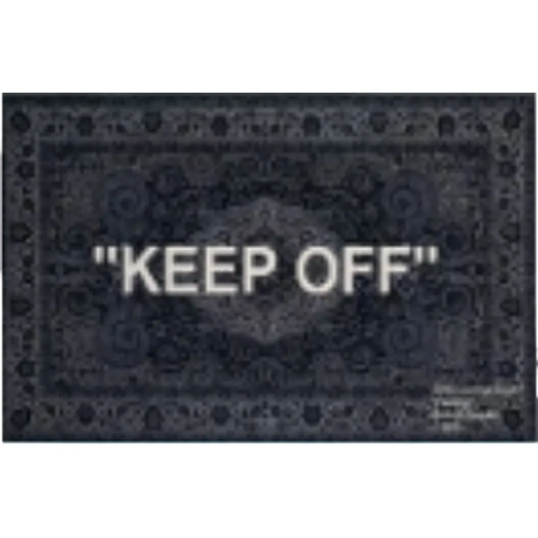 Off-White Rug ""Keep Off""
