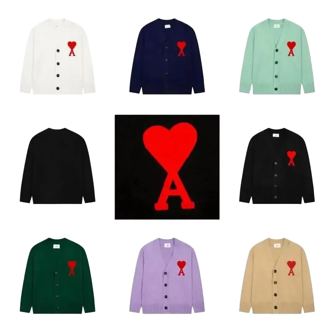 AMI Paris Ami De Coeur Cardigan