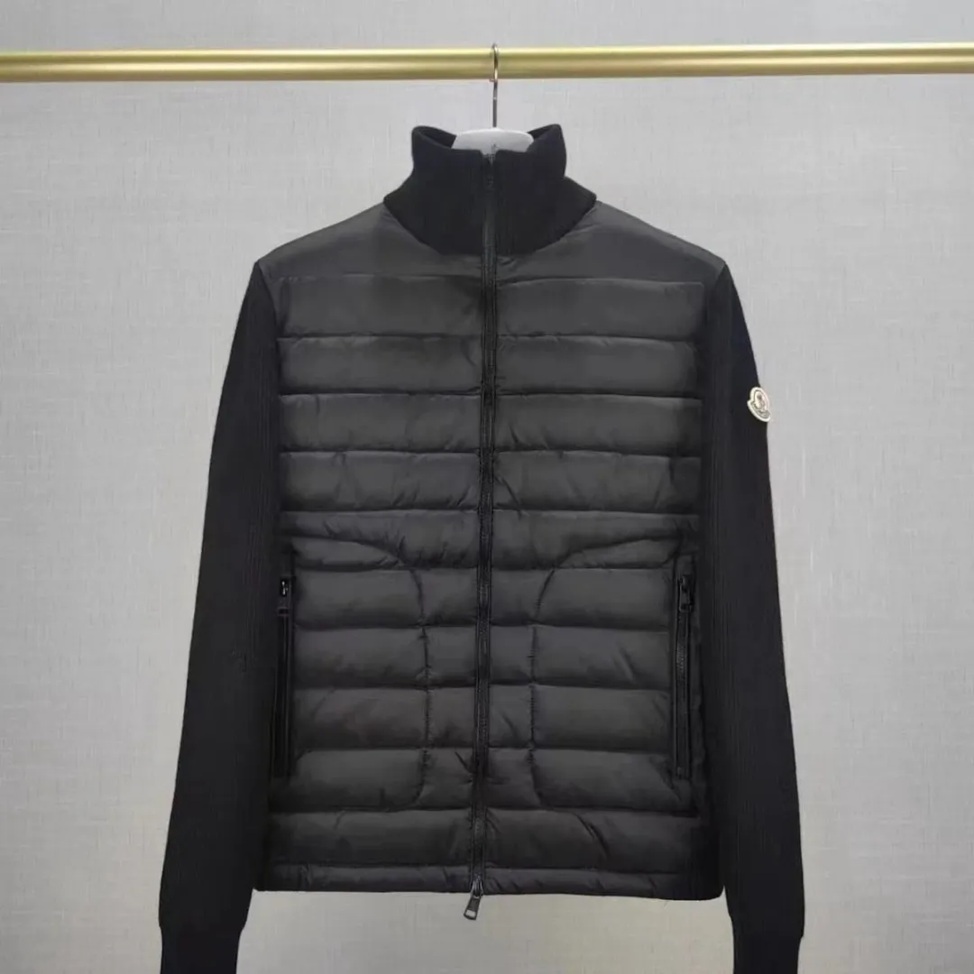 Moncler knit sleeve down jacket