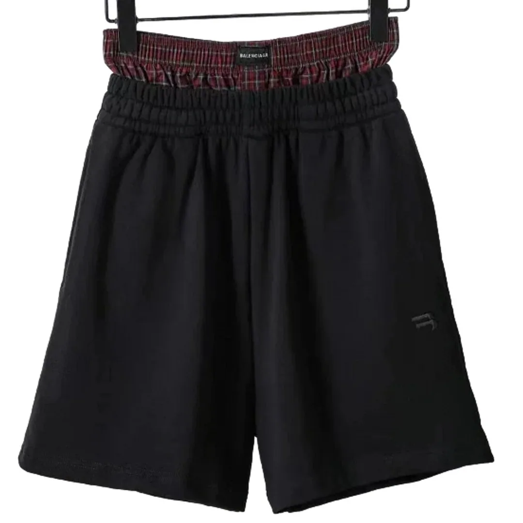 Balenciaga Shorts with Underwear ( Black-Red )