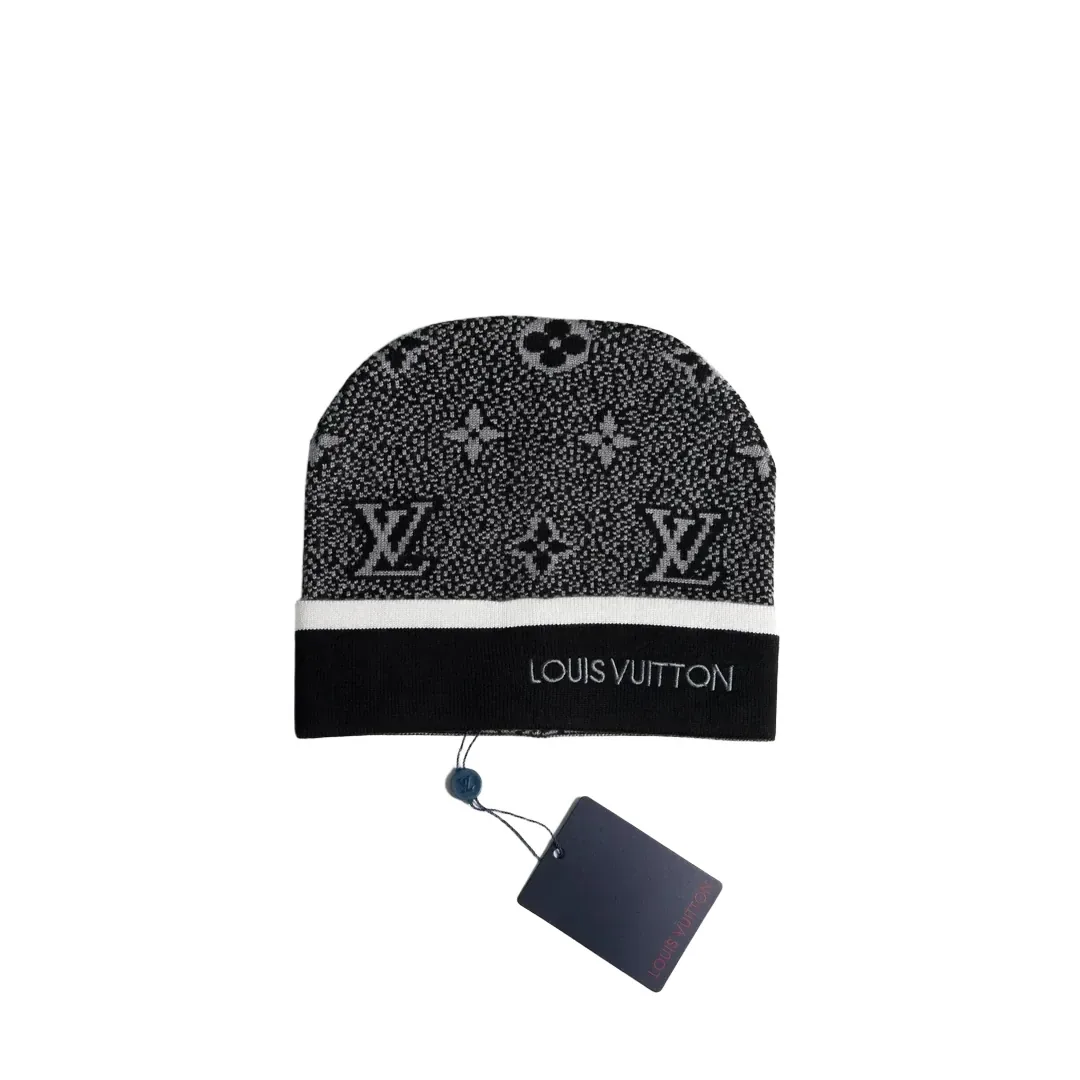 LV Monogram Logo Beanie