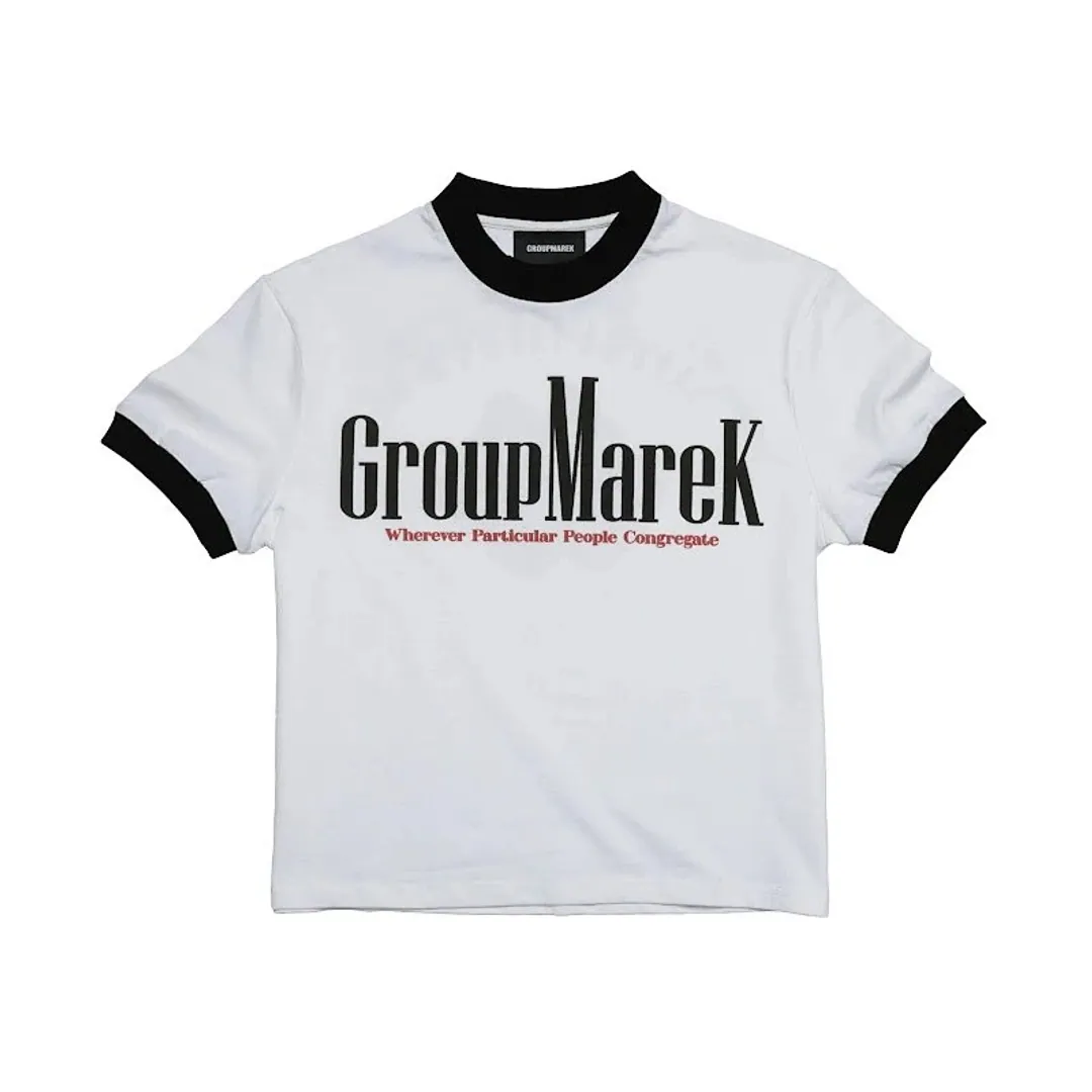 Groupmarek Marekboro White Patchwork tee
