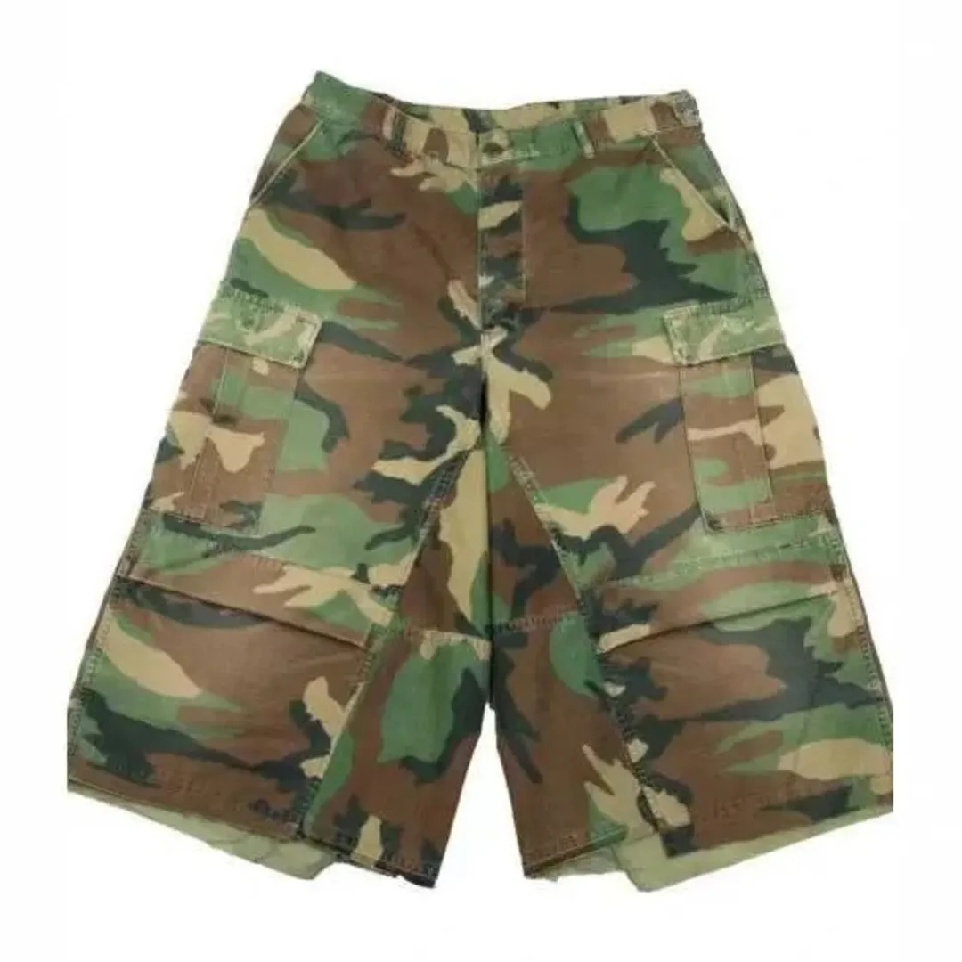 Camouflage workwear capri pants