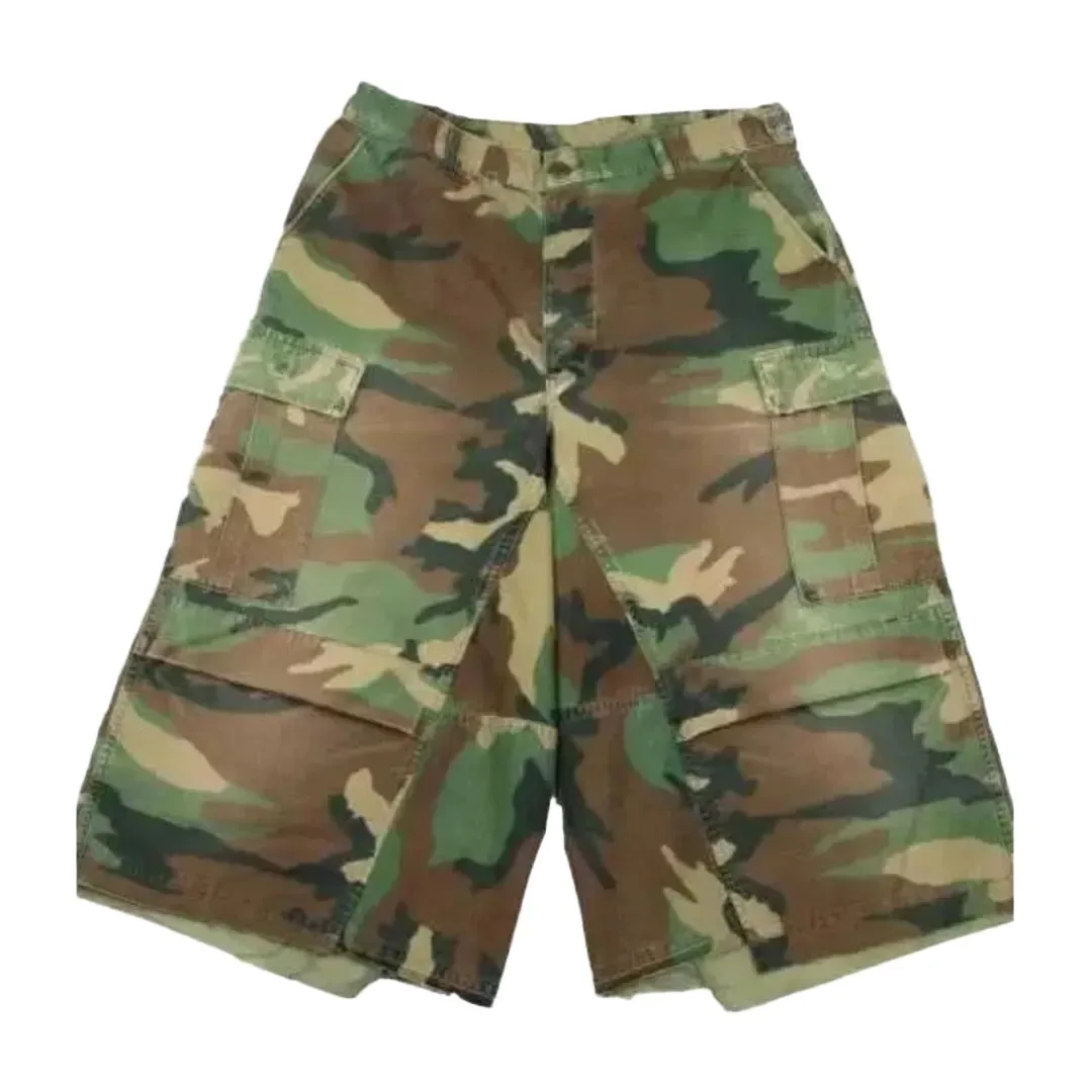Camouflage workwear capri pants