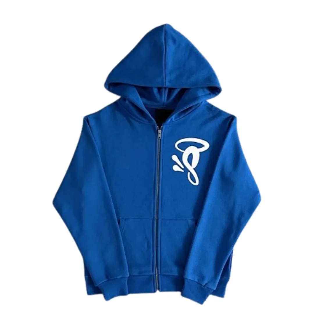 Syna Zip Hoodie in Blue cw