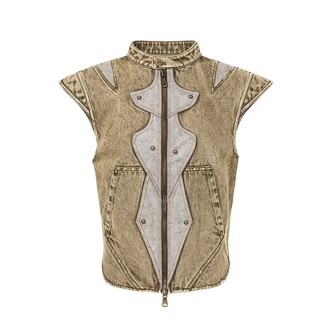 STARTEXCEEDEND Alien patchwork denim