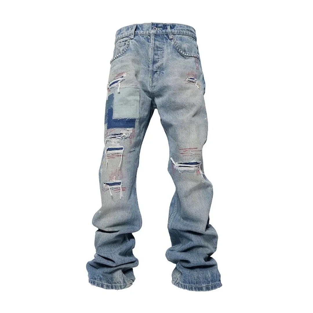 Groupmarek Ice Blue Messy Needle denim"